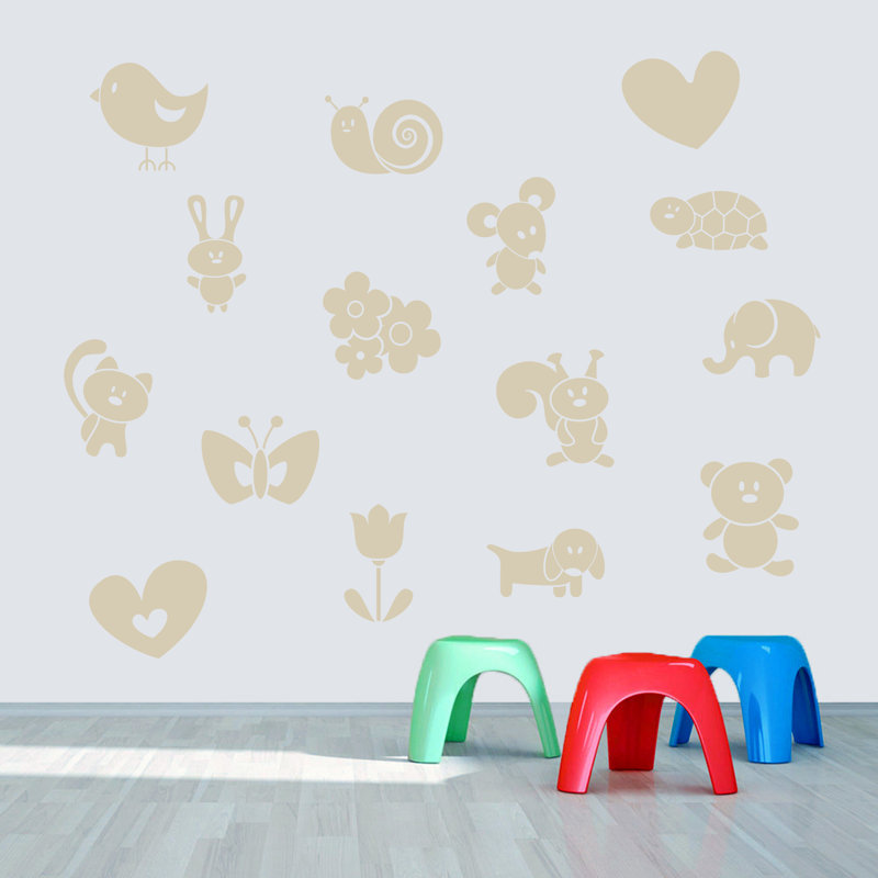 Hearon Animals Non-Wall Damaging, Light Beige