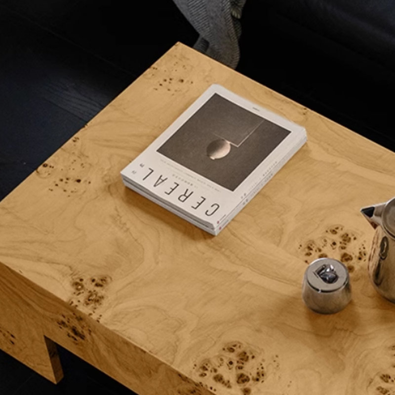 Table basse de style médiéval personnalité, H 12,59 po x L 47,24 po x l 27,55 po