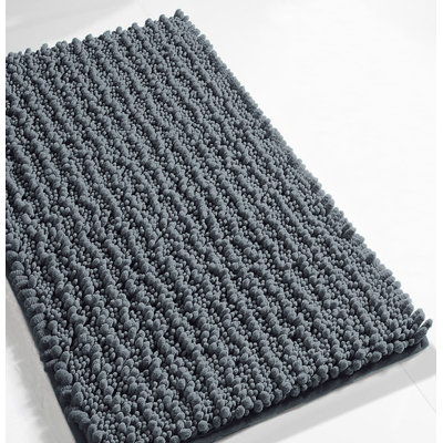 30"X20" - Dark Grey Soft Cozy Plush Chenille Bath Mat Bathroom Rug