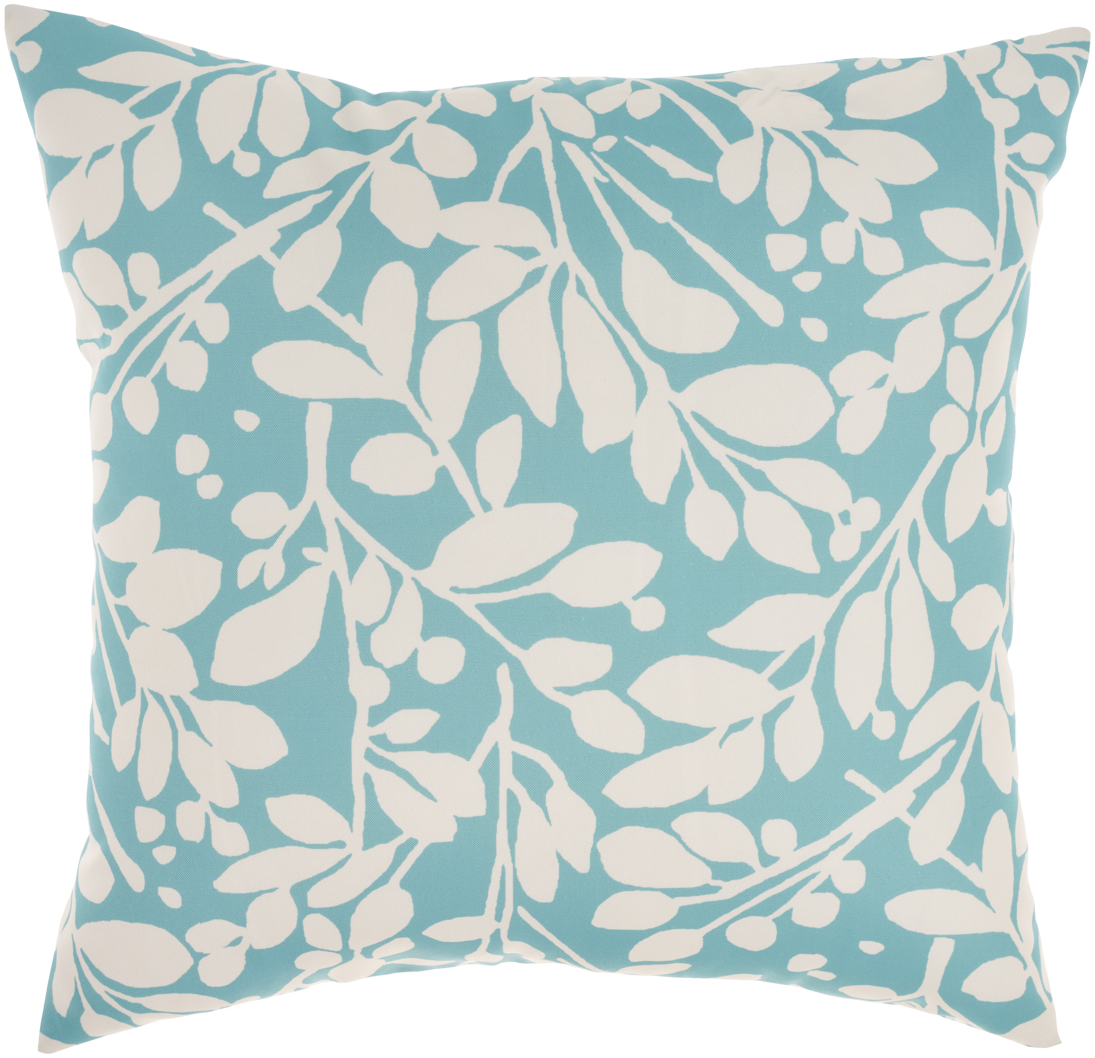 Handmade Brightly Colored Turquoise Tropical Floral Lumbar Throw Pillow