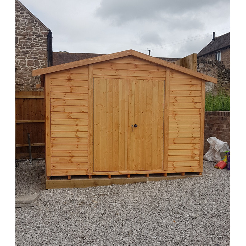 10 Ft. W x 12 Ft. D Tongue and Groove Apex Wooden Shed, No