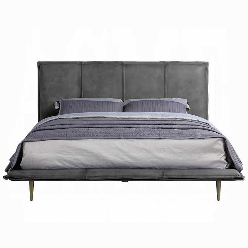 Grand lit Metis, gris, Grand