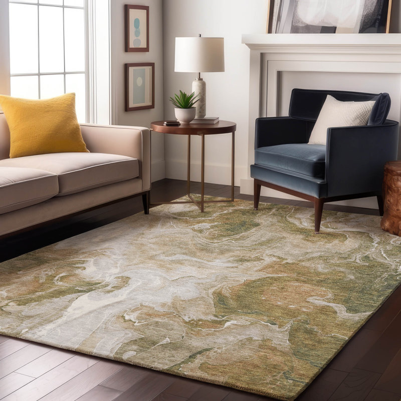 Premium Machine Washable Mehara AMF1687 Abstract Rug, Rectangle 2'6" x 3'10"