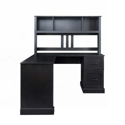 Bureau d'ordinateur à domicile avec huche