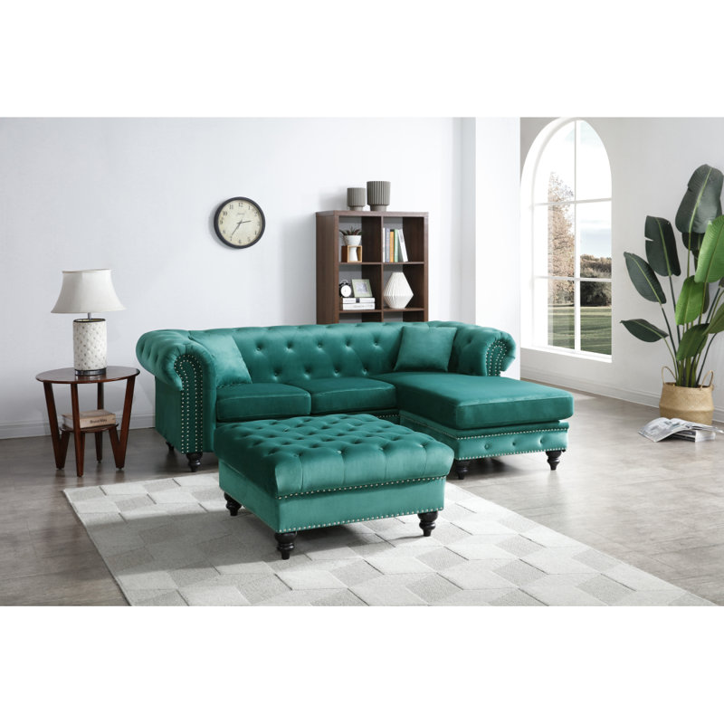Canapé moderne 3 pièces Modern Canapé Glory Furniture Nola, Vert