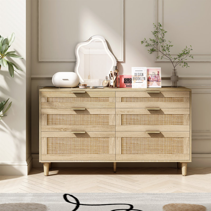 Commode 51 "en rotin avec tiroirs