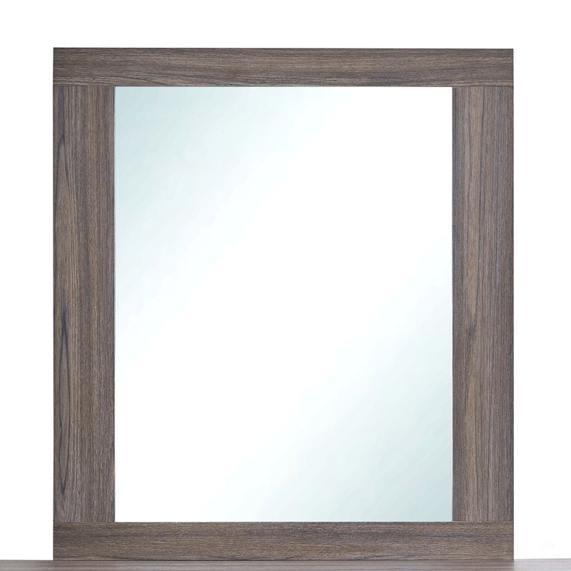 Miroir moderne pour commode, H 37 po x l 43 po, Grey, Mirror