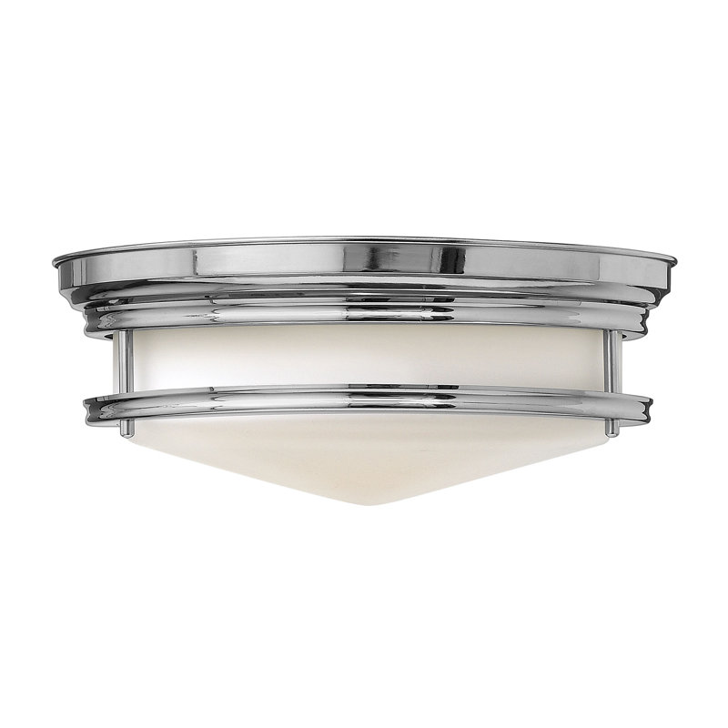 Hadley 3-Light 14" Flush Mount, Chrome, Incandescent