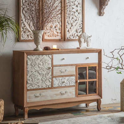 Modern Solid Wood Accent Cabinet