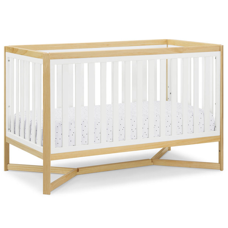Tribeca White and Natural 4-in-1 Convertible Baby Crib