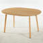 Table extensible, table à manger, table de bureau, table basse, pieds en bois, plateau en panneau de fibres à densité moyenne, 100/140 / 180x100x75cm, couleur chêne-305040623-305040626