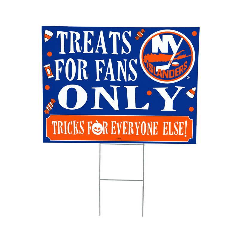 Enseigne de cour des Bruins de Boston, friandises d'Halloween pour les fans, New York Islanders