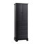 Armoire de rangement noire avec 2 portes et 4 tiroirs - Armoire de salle de bain en MDF à tablette réglable