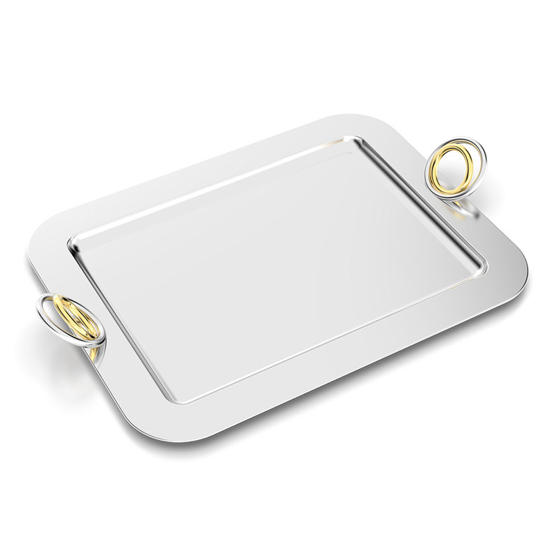Petit plateau rectangulaire Ring, H 2,5 po x l 13,75 po x P 20,5 po