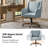 Ackeron Julia Farmhouse 360° Swivel Office Chair with Adjustable Height and Curved Armrests-1163090463