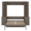 Grand lit escamotable avec bureau, tablettes et armoires ouvertes, lit escamotable pliable en bois avec poste de travail et tiroirs-121886218