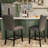 LUMERA Collection Modern Black Faux Leather Bar Stool – High Back, Cushioned Seat, Durable Wood Frame, Counter & Bar Height Seating for Kitchen, Island, Home Bar, Pub-885431916-885431918
