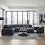 Mobilier de salon rembourré en velours côtelé 3 pièces-1321742138