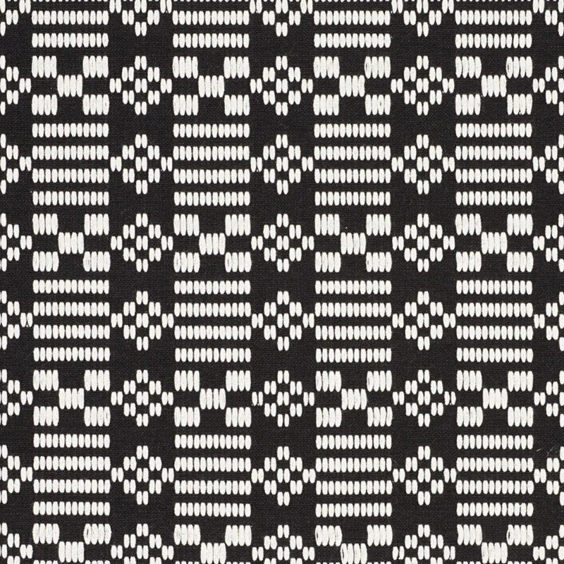 Wilson Embroidery Fabric, Black
