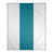 Blanc / bleu sarcelle / blanc