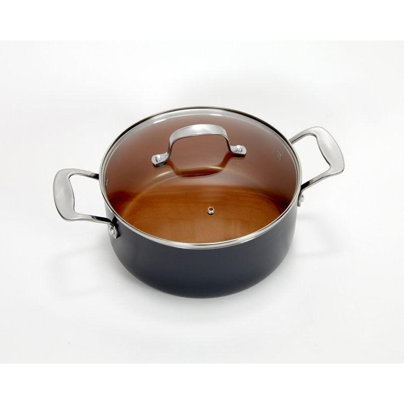 Gotham Steel Stock Pot with Lid, 3 quarts