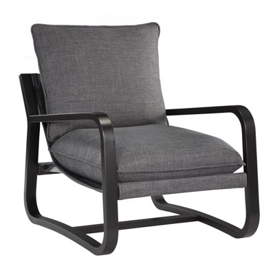 Chaise Sling revêtue de tissu avec structure en métal