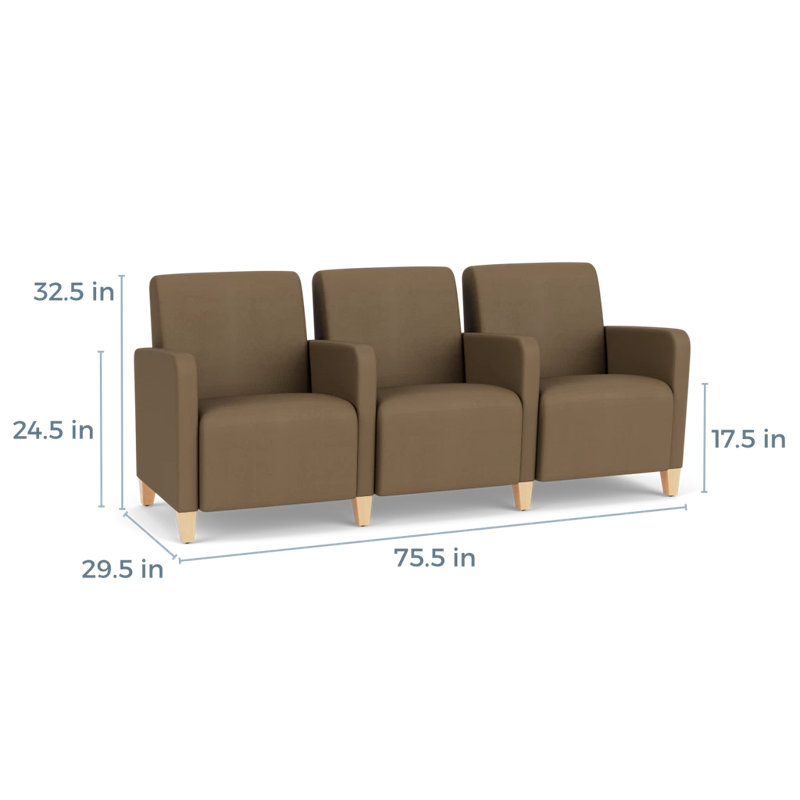 Sièges tandem Ravenna, Bois naturel, Patriot Plus taupe