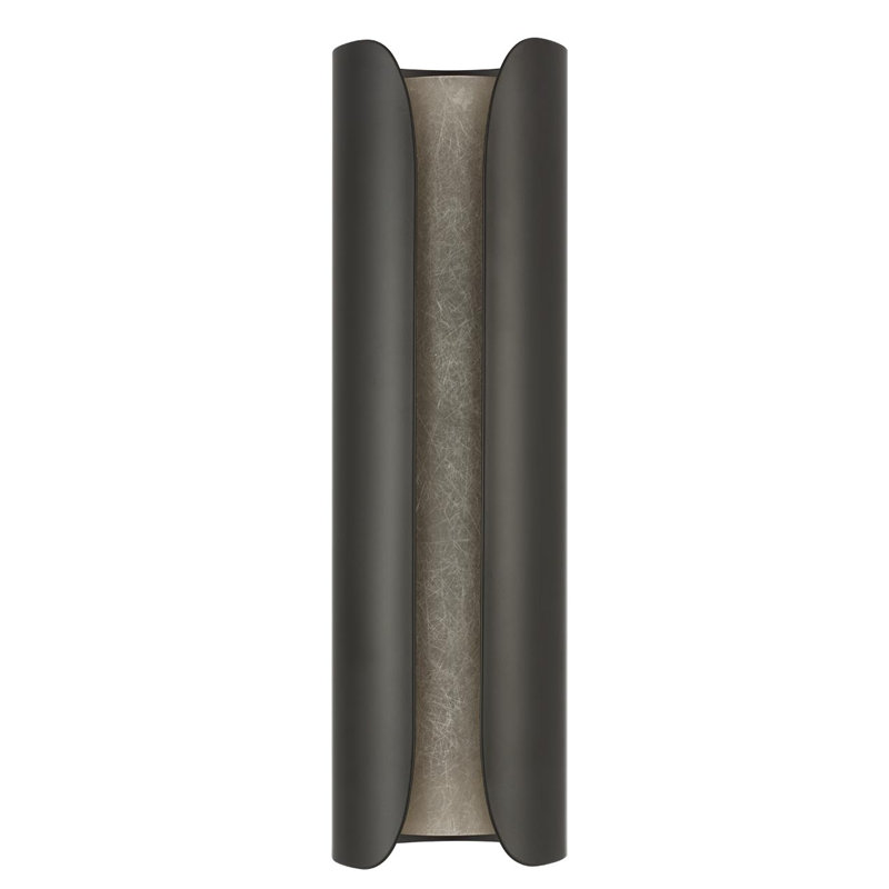 Anne-Marie Barton Armise 18" Sconce with Alabaster, 18" H x 5.25" W x 6.25" D, Matte Carbon