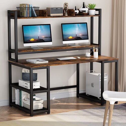 17 Stories Golter Desk with Hutch & Reviews | Wayfair