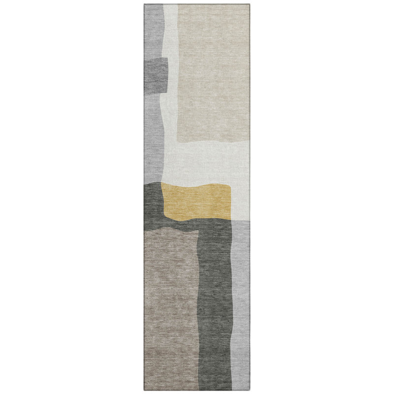 Machine Washable Indoor/Outdoor Chantille ACN2400 Abstract Rug, Runner 2'3" x 7'6"