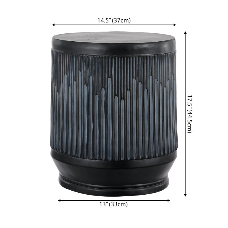 Raluca End Table, Washed Black