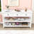 Exton Mid-Century Console Table with Storage Drawers and Open Shelves-325628263