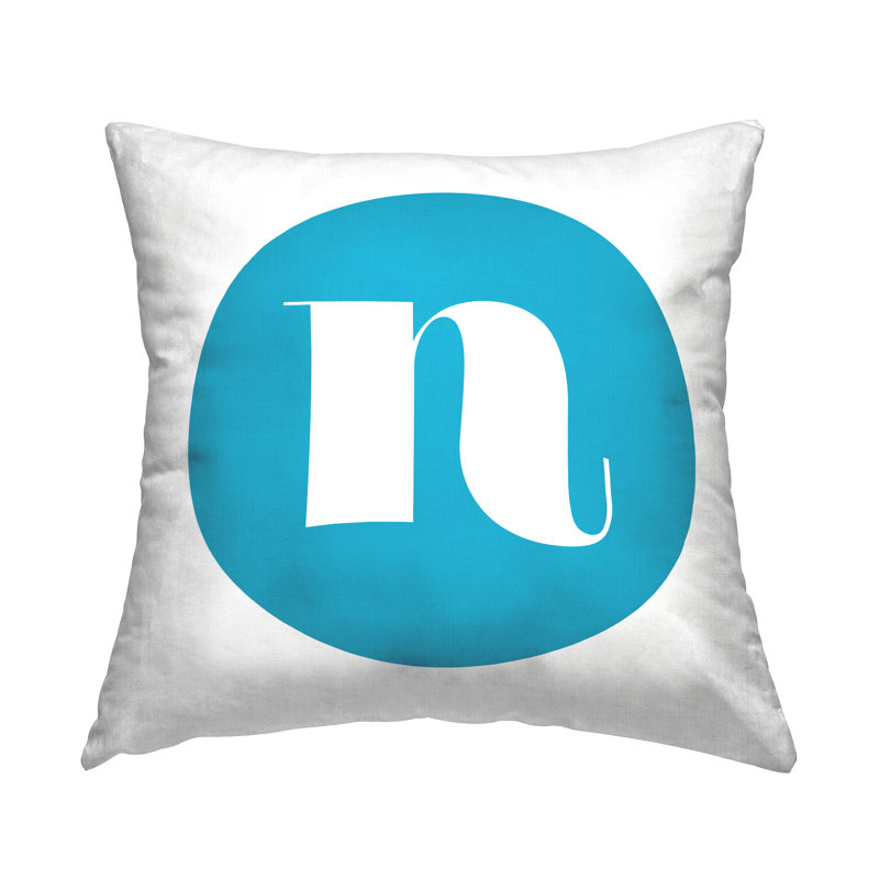 Coussin Blue Initial, N