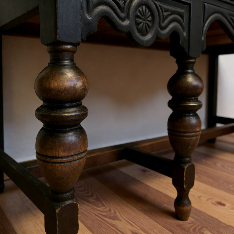 Black Retro Art-Style Sideboard