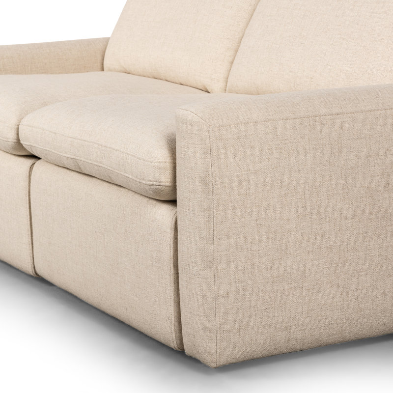 Tillery 78" Upholstered Power Reclining Loveseat, Antigo Natural Performance Weave