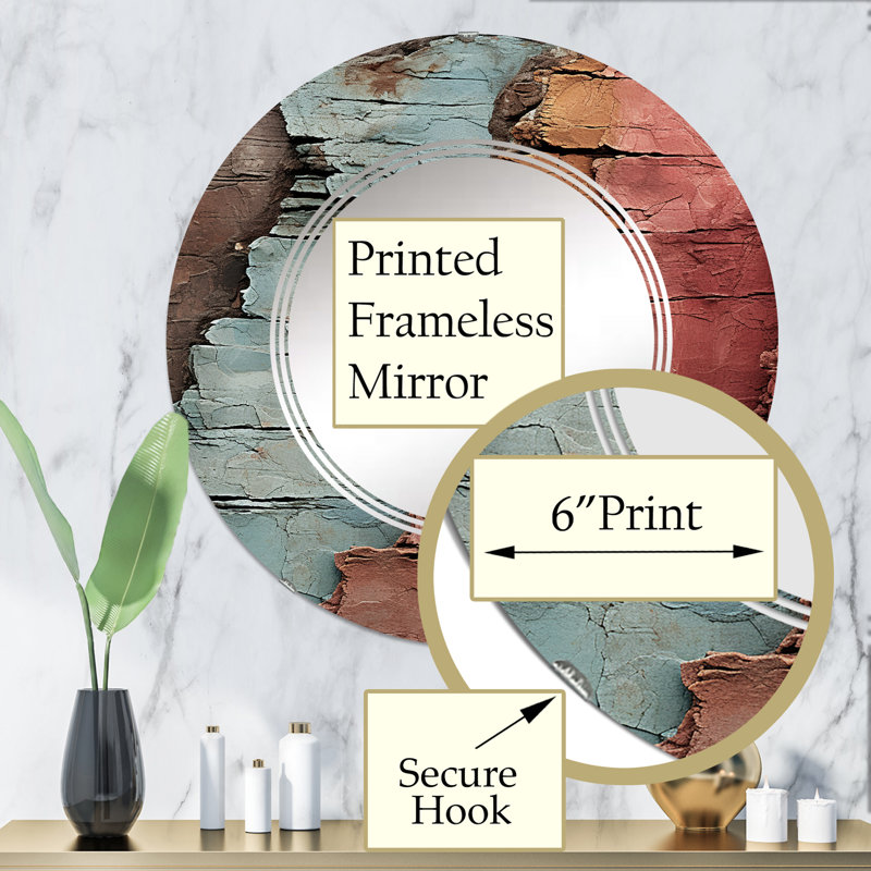 Northallerton - Miroir mural moderne rond, 32 po x 32 po