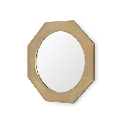Martina Hexagon Brass Wall Mirror