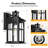 Matte Black Motion Sensor Dusk to Dawn Outdoor Wall Lanterns with Tempered Glass-2121021292