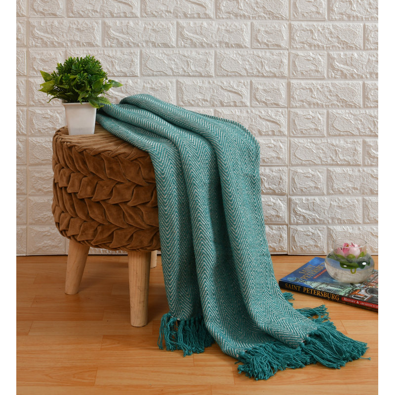 Mcmath Plain Weave / Muslin Throw Blanket, 229cm x 254cm, Grey Natural