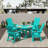 Laguna 47" W Round Plastic Outdoor Dining Table with Umbrella Hole-71388928
