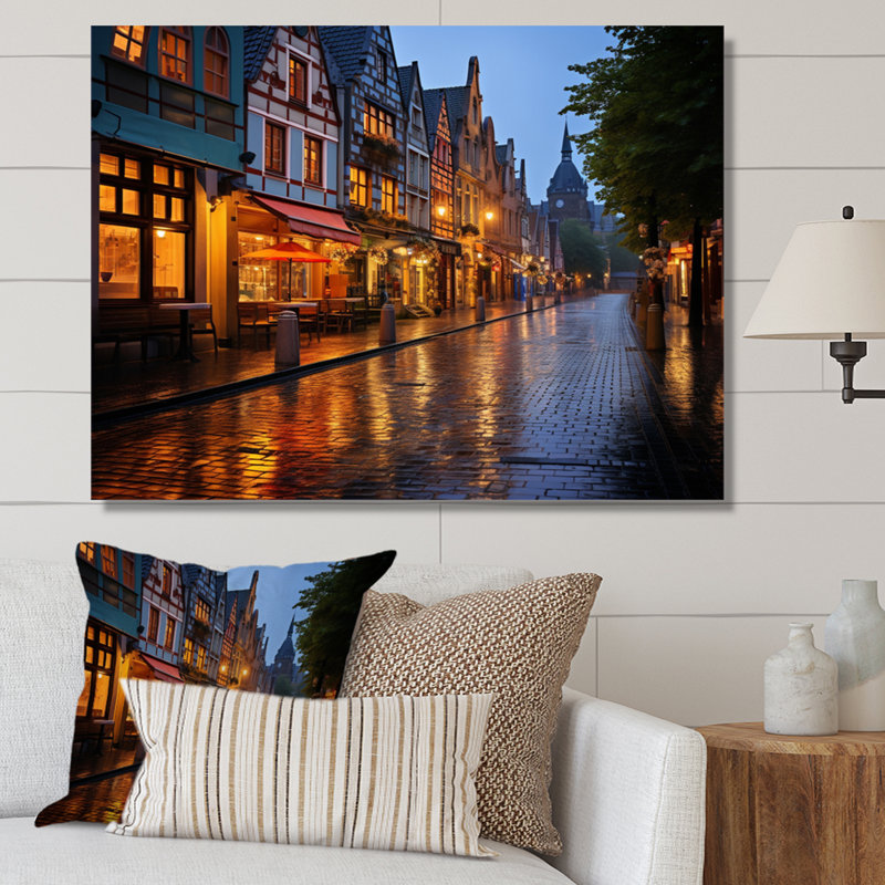 Marsenio Allemagne Dresde Baroque City II - reproduction, Toile tendue, H 16 po x l 32 po x P 1 po