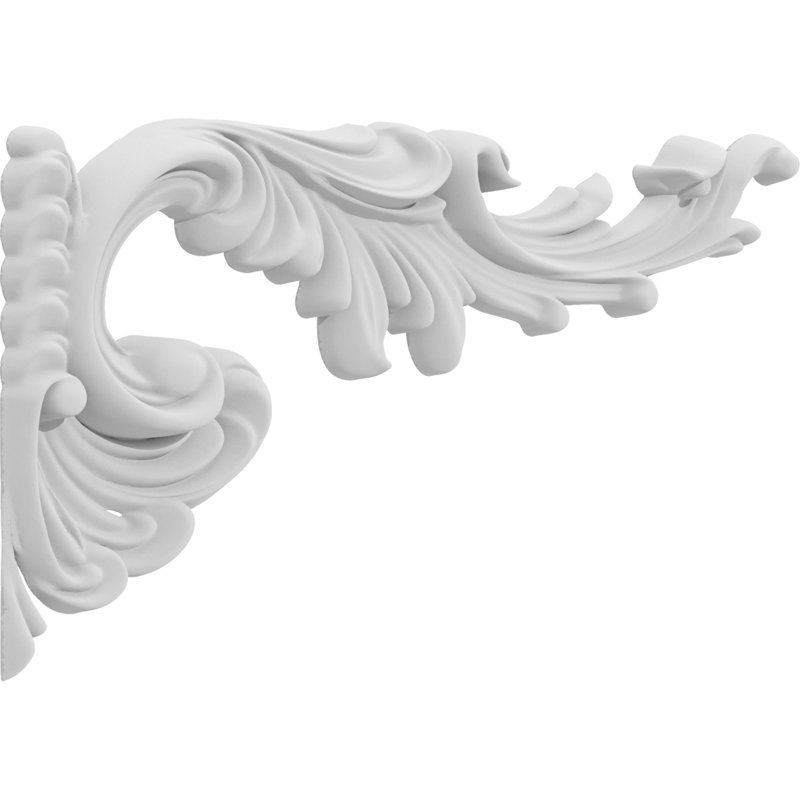 Rosette Edgerton, H 1 po x l 1 po x P 0,25 po, Droite