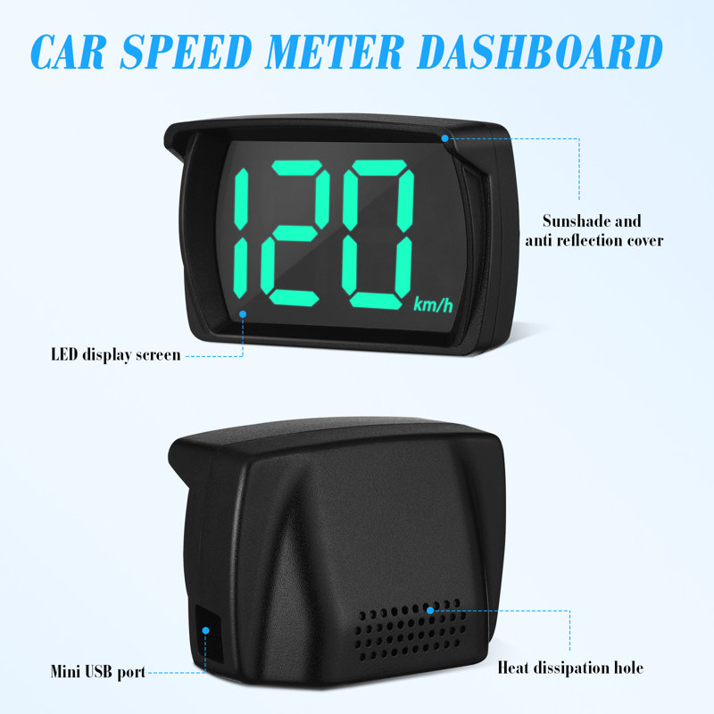 Car Hud Display Dashboard Digital Speed Metre Car Speedometer Display Universal Car Display