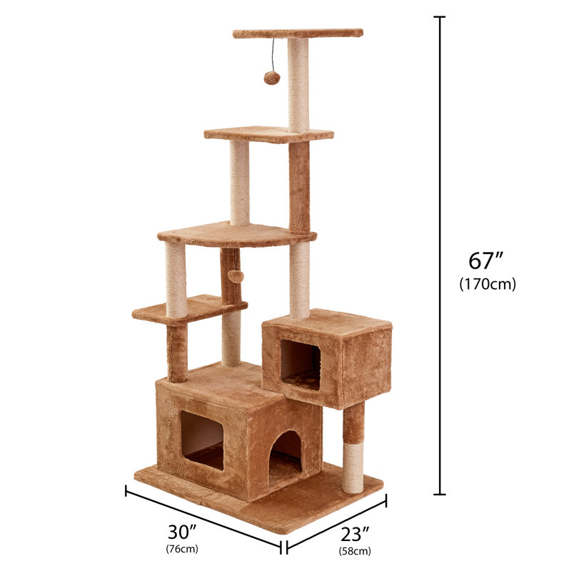 Bengoa 66'' H Cat Tree, Brown