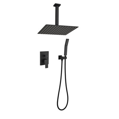 Square Complete Shower System With Rough-In Valve