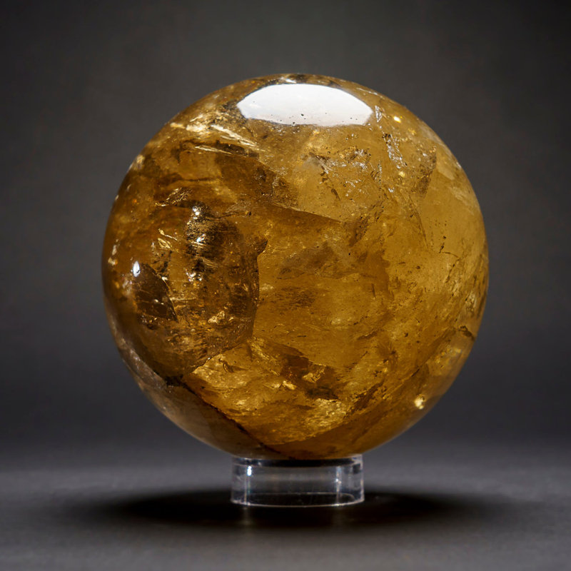 Genuine Polished Smoky Quartz Sphere from Brazil (4.5", 6.5 Lbs)