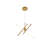 Hulse 3 - Light Aluminium Dimmable LED Sputnik Modern Linear Chandelier-580219478-580219476