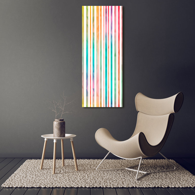 Coloured Stripes - Wrapped Canvas Print