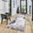 KATINE Modern Abstract Machine Washable Area Rug Brown Silver/Ivory-78312993