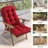 Waterproof Patio Chair Cushion High Back Chair Pads with 2 Ties Outdoor Cushion-129676606